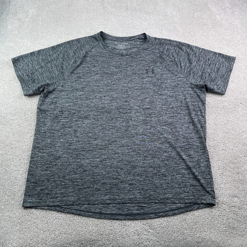 Under‎ Armour Shirt Mens 3XL Gray Tech Tee Performance Short Sleeve Workout Gym